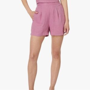 Madewell Women's Flat Front E Back Linen Shorts Size Medium